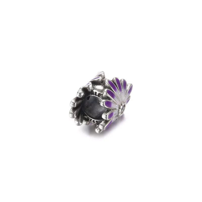 (imagen para) PANDORA Amuleto Margarita Morada - 798775C02 - Ver 4