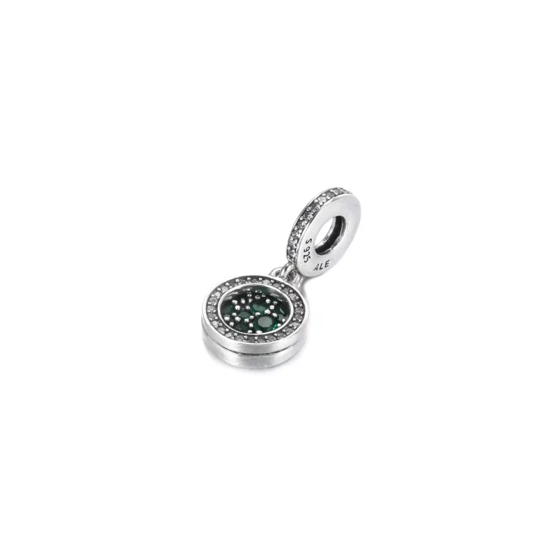 (imagen para) PANDORA Brillante Encanto de Doble Colgante de Disco Verde - 799186C02 - Ver 4