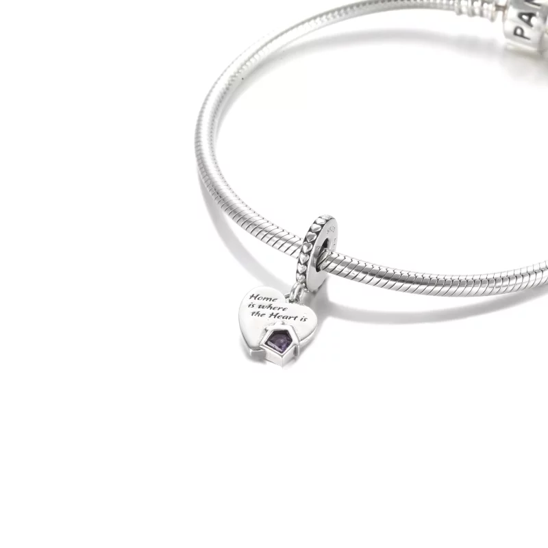 (imagen para) PANDORA Charm Colgante Corazón Amo Mi Hogar - 799324C01 - Ver 2