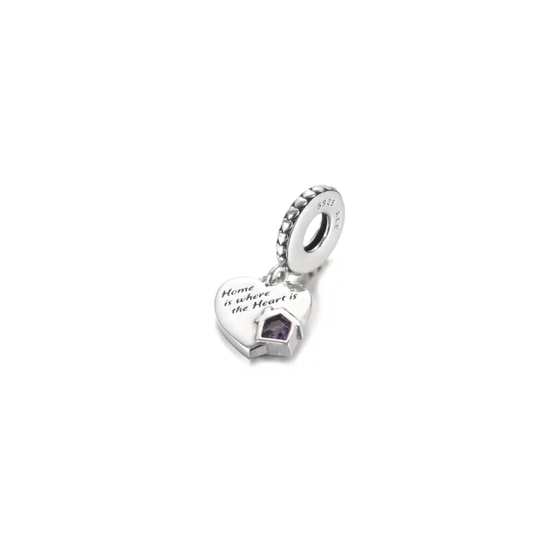 (imagen para) PANDORA Charm Colgante Corazón Amo Mi Hogar - 799324C01 - Ver 3