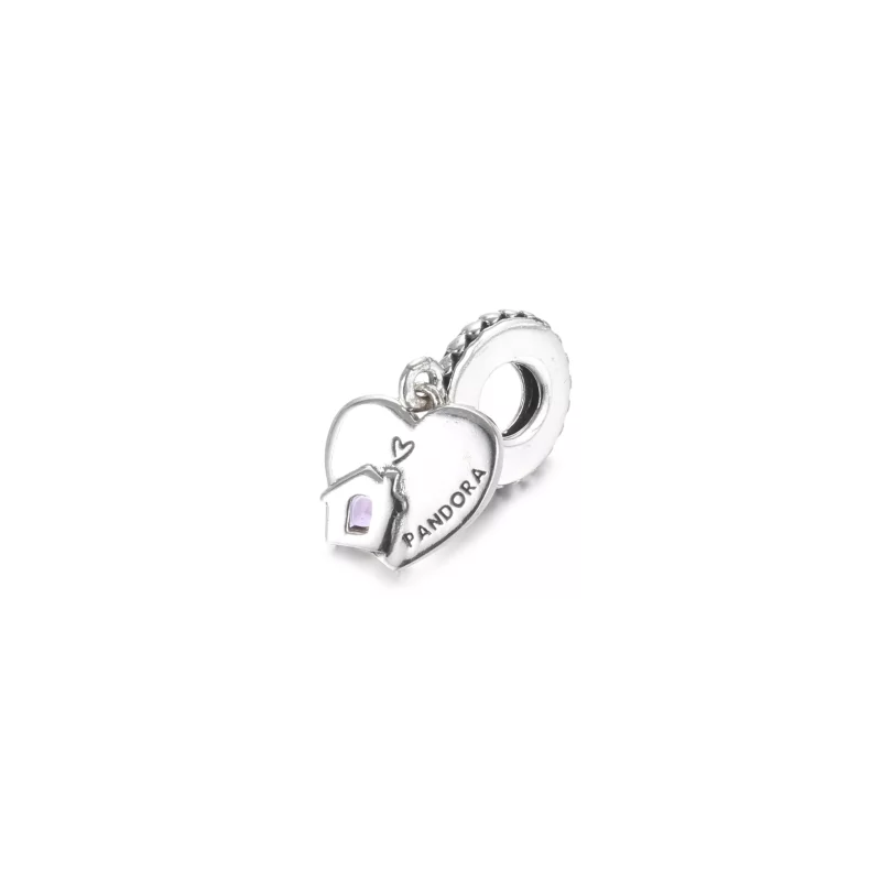 (imagen para) PANDORA Charm Colgante Corazón Amo Mi Hogar - 799324C01 - Ver 5