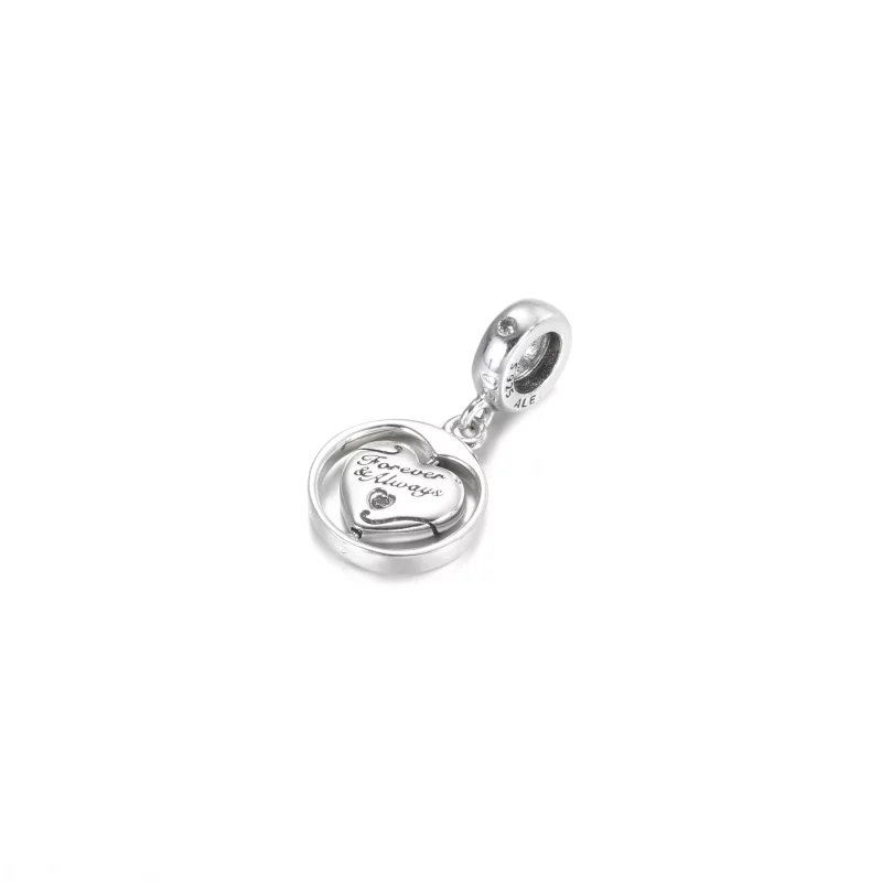 (imagen para) PANDORA Charm colgante giratorio "Para siempre y siempre alma gemela" - 799266C0 - Ver 2