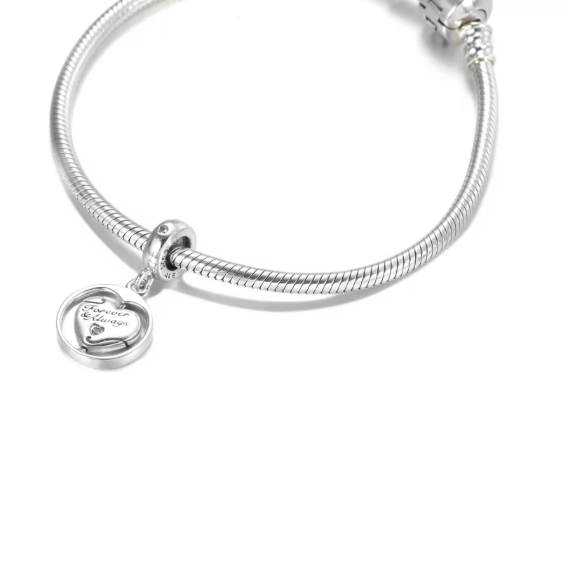 (imagen para) PANDORA Charm colgante giratorio "Para siempre y siempre alma gemela" - 799266C0 - Ver 5