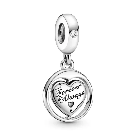 (imagen para) PANDORA Charm colgante giratorio "Para siempre y siempre alma gemela" - 799266C01