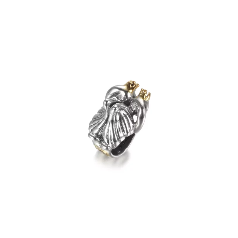 (imagen para) PANDORA Charm de dos tonos con cisnes y corazón - 799315C00 - Ver 3