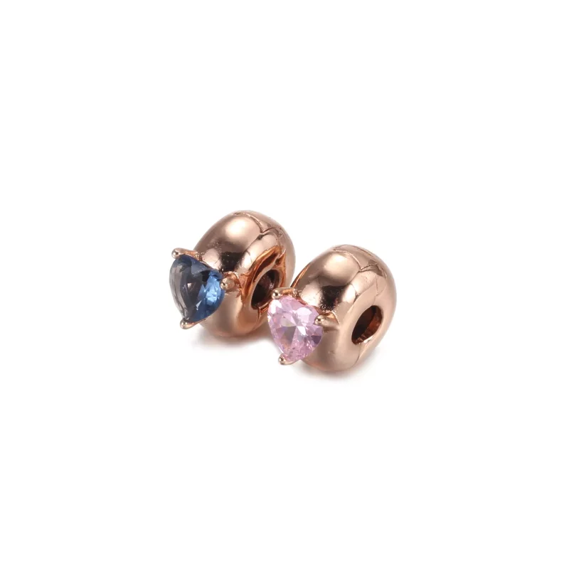 (imagen para) PANDORA Clip Charm Solitario Corazón Azul - 789203C02 - Ver 2