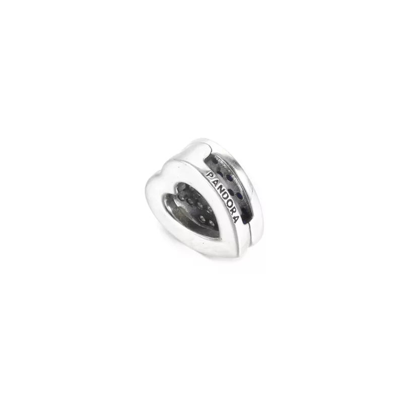 (imagen para) PANDORA Clip Encanto Corazón Pavé Azul - 799346C01 - Ver 4