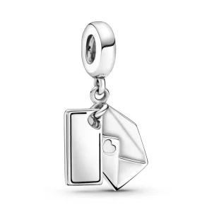 (imagen para) Pandora Colgante Encanto de Letra y Sobre Grabable - 799274C00