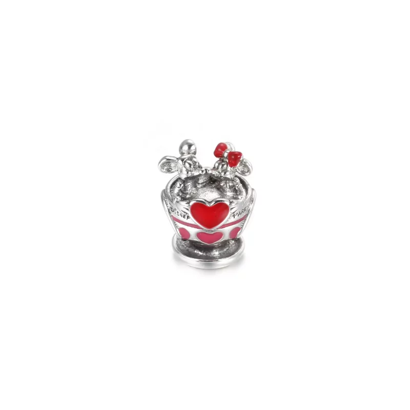 (imagen para) Pandora Disney Parks Mickey y Minnie Tazas de Té Charm - 799265C01 - Ver 2