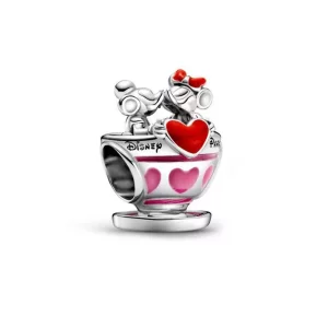 (imagen para) Pandora Disney Parks Mickey y Minnie Tazas de Té Charm - 799265C01