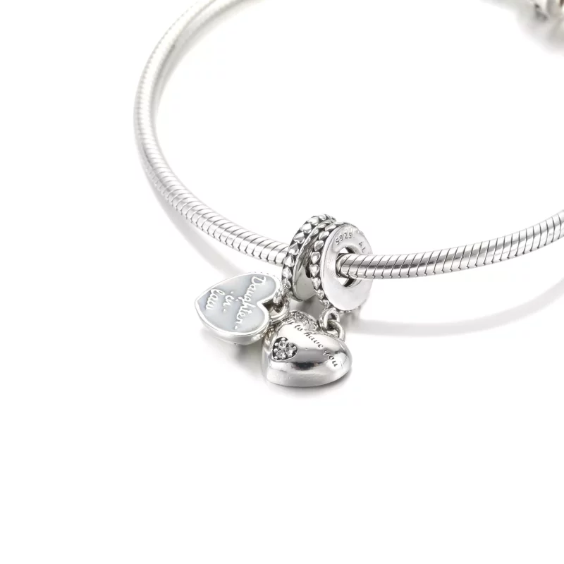 (imagen para) PANDORA Encanto Colgante Dividido Hija y Nuera - 799321C01 - Ver 5