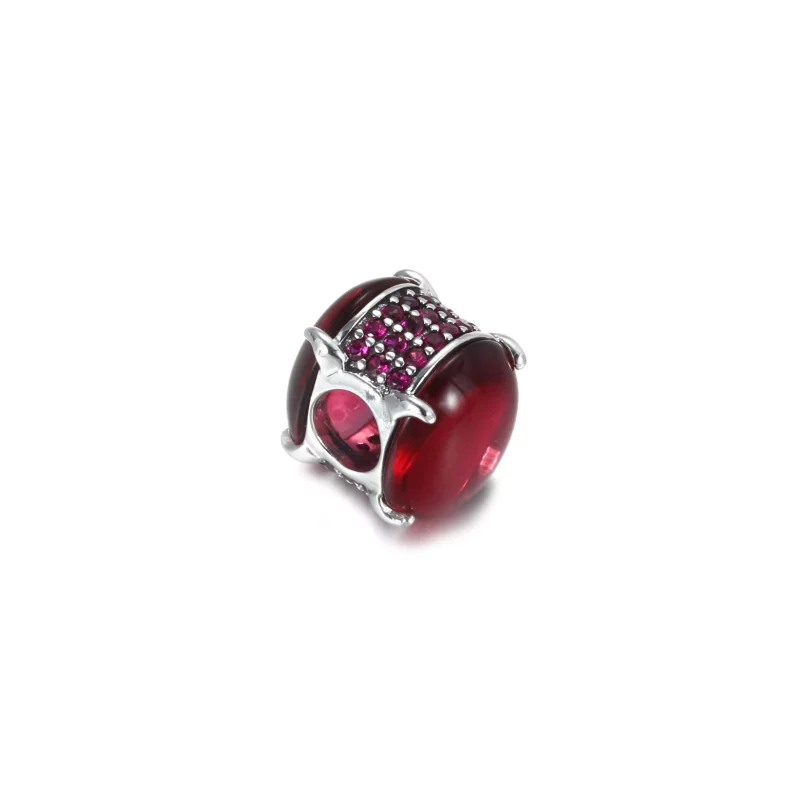 (imagen para) PANDORA Encanto de Cabujón Ovalado Rosa Fucsia - 799309C01 - Ver 3