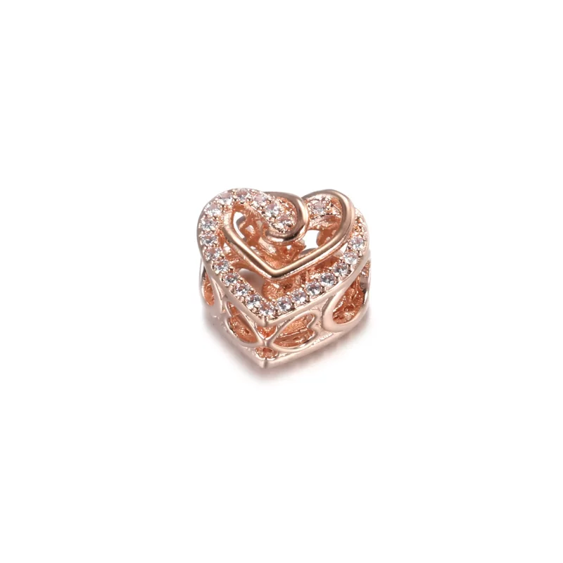 (imagen para) PANDORA Encanto de Corazones Entrelazados Brillantes - 789270C01 - Ver 4