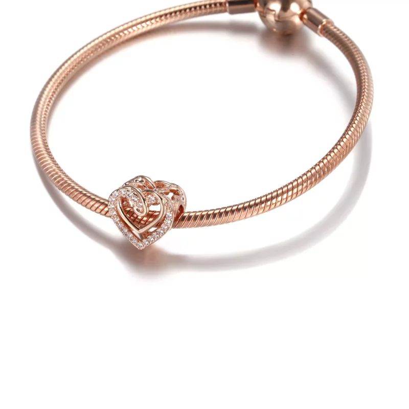 (imagen para) PANDORA Encanto de Corazones Entrelazados Brillantes - 789270C01 - Ver 5