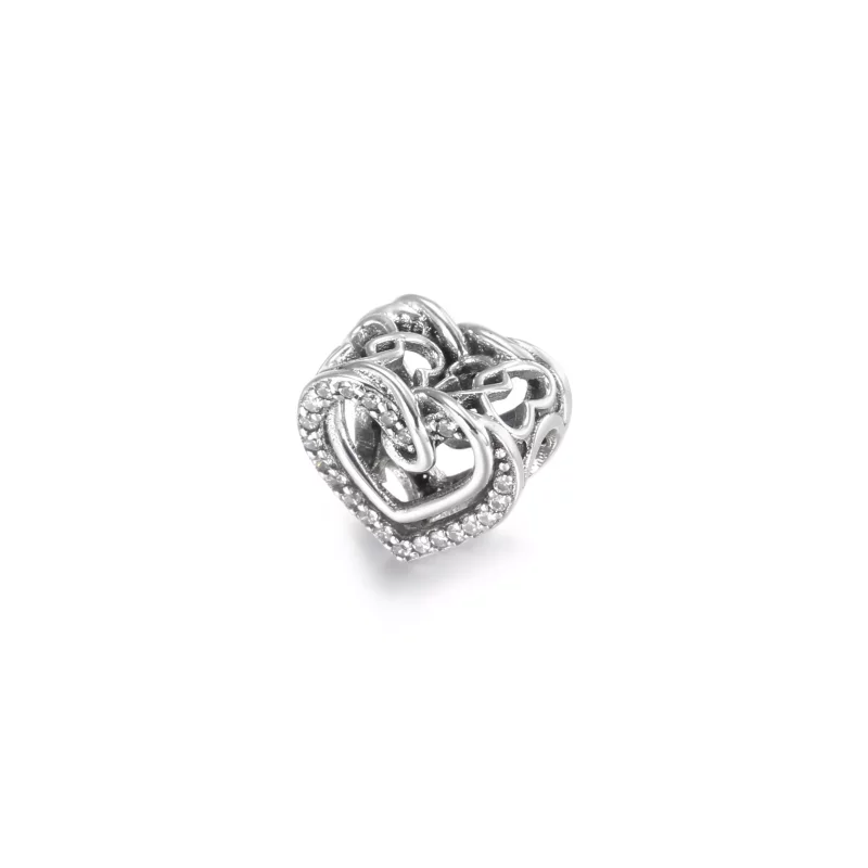 (imagen para) PANDORA Encanto de Corazones Entrelazados Brillantes - 799270C01 - Ver 2