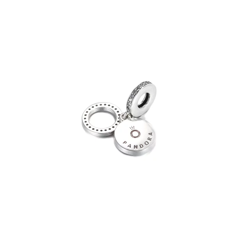 (imagen para) PANDORA Encanto Doble con Disco Rojo Brillante - 799186C03 - Ver 3