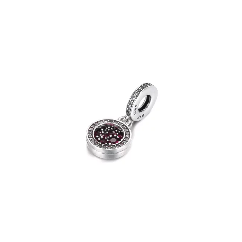 (imagen para) PANDORA Encanto Doble con Disco Rojo Brillante - 799186C03 - Ver 4