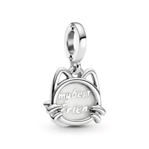 (imagen para) PANDORA Mi charm colgante de gato mascota - 799329C01