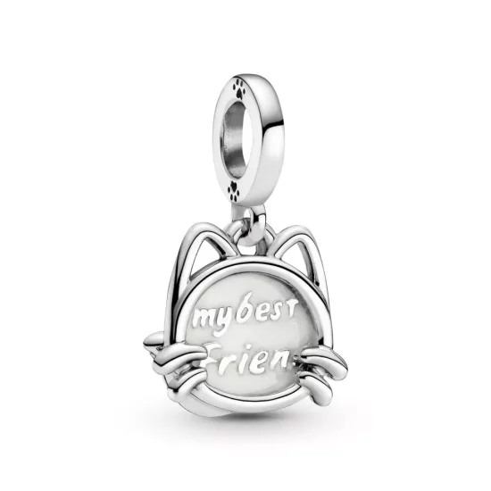 (imagen para) PANDORA Mi charm colgante de gato mascota - 799329C01
