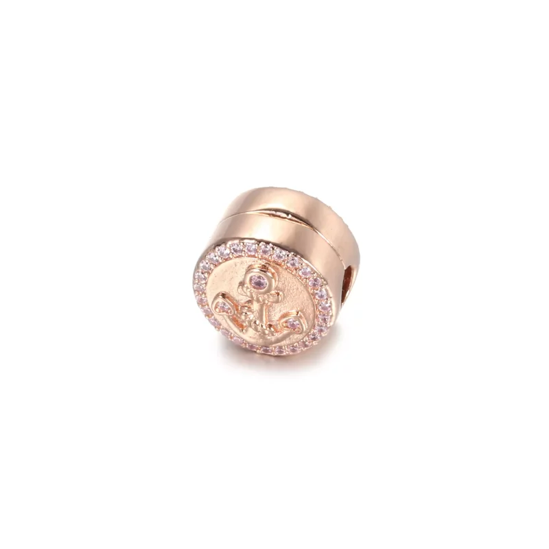 (imagen para) Pandora Rose Clip de ancla rosa brillante - 789019C01 - Ver 2