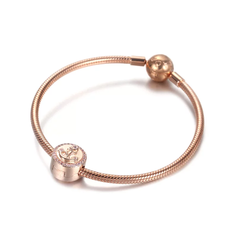 (imagen para) Pandora Rose Clip de ancla rosa brillante - 789019C01 - Ver 6