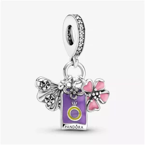 (imagen para) PANDORA Sakura Japonesa, Omamori y Abanico Colgante - 799326C01