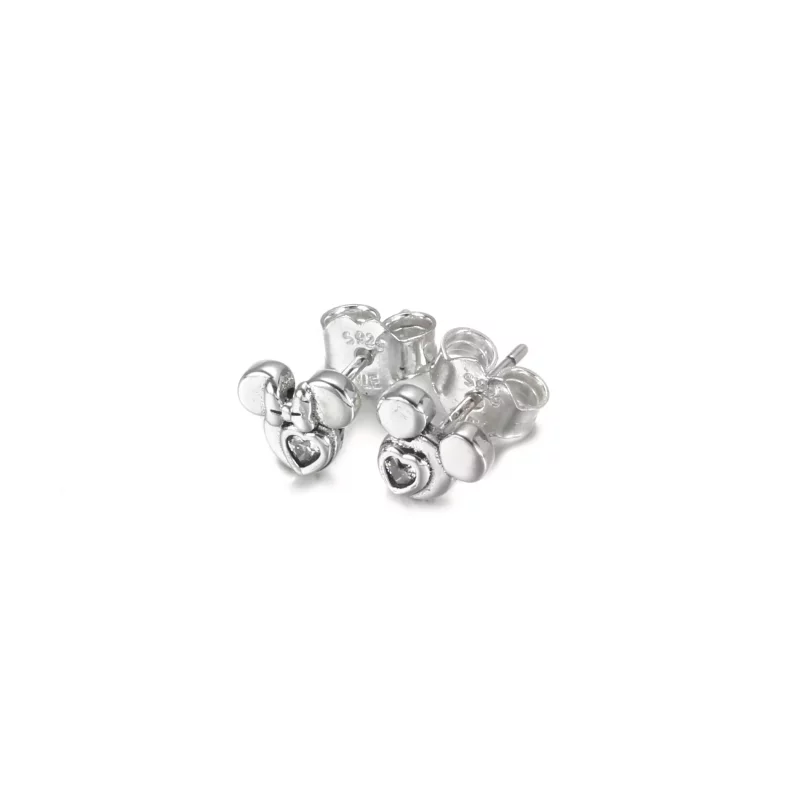(imagen para) Pendientes de botón PANDORA Disney Mickey Mouse y Minnie Mouse Silueta - 299258C - Ver 2