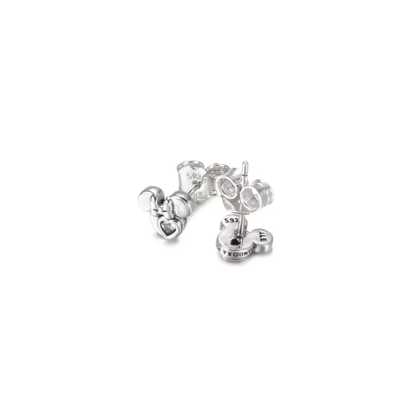 (imagen para) Pendientes de botón PANDORA Disney Mickey Mouse y Minnie Mouse Silueta - 299258C - Ver 4