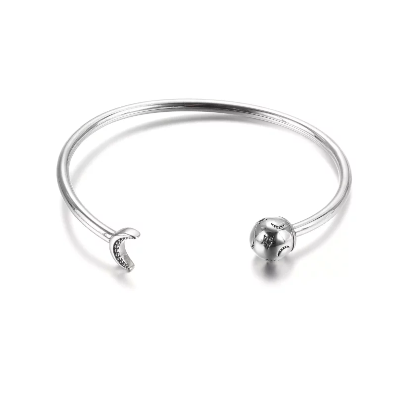 (imagen para) Pulsera abierta Pandora Moments Moon & Stars - 599120C01 - Ver 4