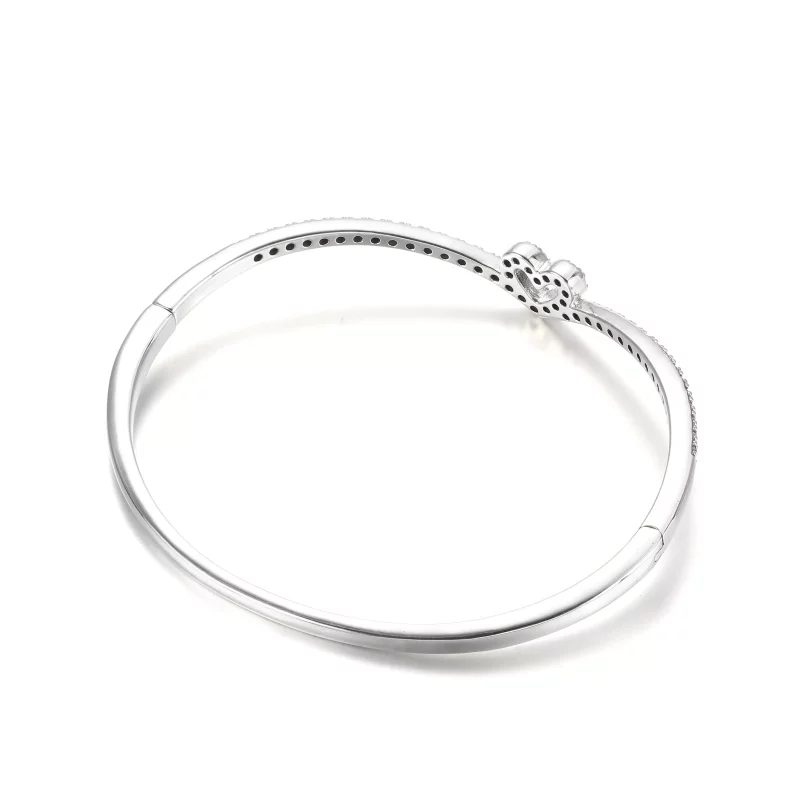 (imagen para) Pulsera de corazón en forma de herradura PANDORA Sparkling Wishbone - 599297C01 - Ver 3