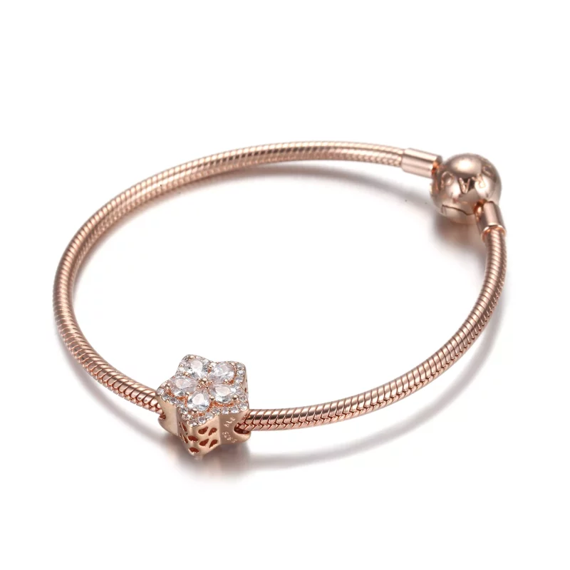 (imagen para) Pulsera PANDORA con encanto de copo de nieve brillante con pavé - 789224C01 - Ver 5