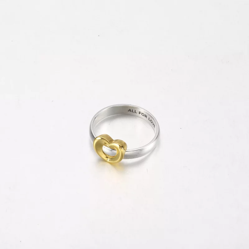 (imagen para) Anillo deslizante de corazón radiante de dos tonos PANDORA - 162504C00 - Ver 3