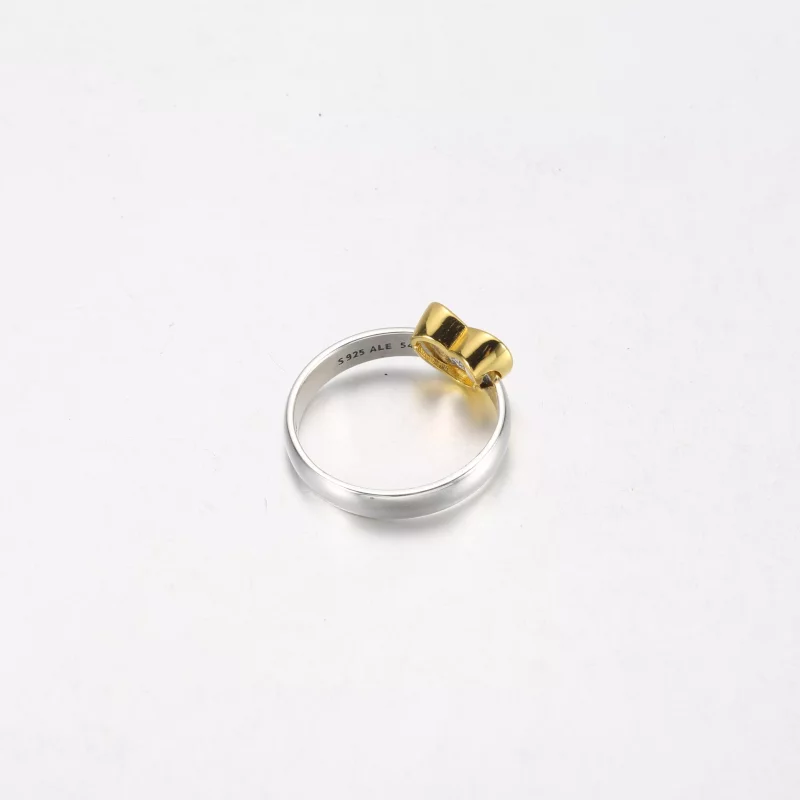 (imagen para) Anillo deslizante de corazón radiante de dos tonos PANDORA - 162504C00 - Ver 4