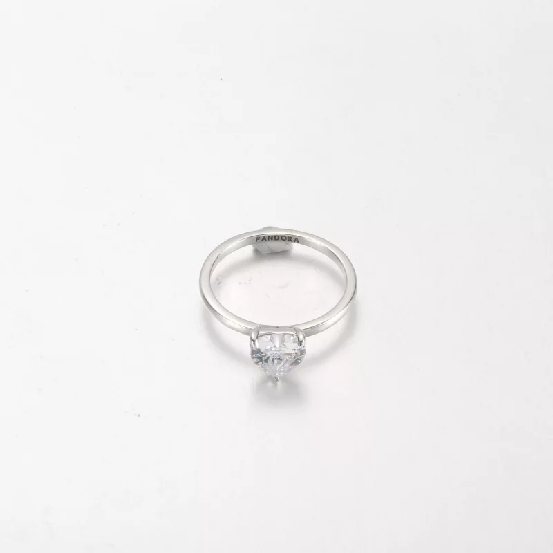 (imagen para) Anillo solitario corazón brillante PANDORA - 191165C01 - Ver 3