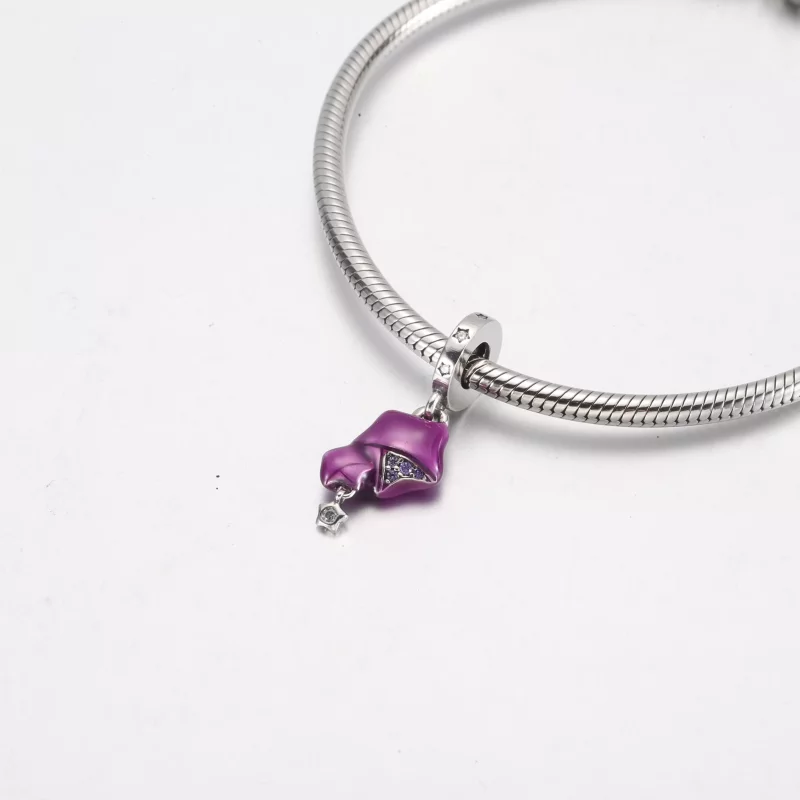 (imagen para) Colgante de Estrella de la Suerte Morada de Pandora - 792487C01 - Ver 4