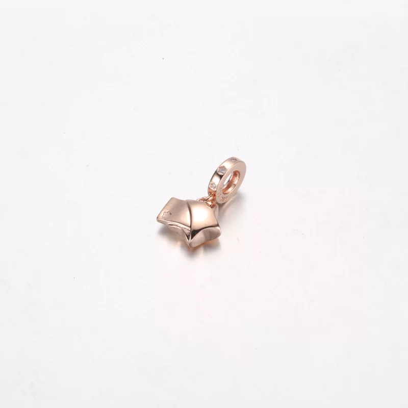(imagen para) Colgante de Pandora Rose Gold Luck Star Dangle - 782483C01 - Ver 3