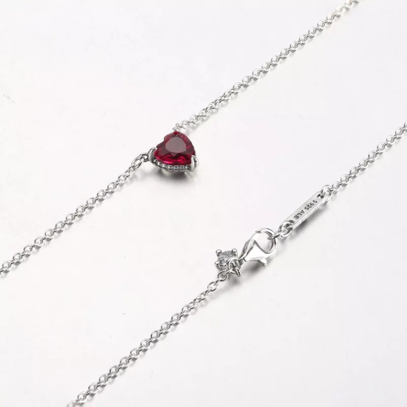 (imagen para) Collar Collier con Colgante de Corazón Halo Brillante PANDORA - 392542C01 - Ver 5