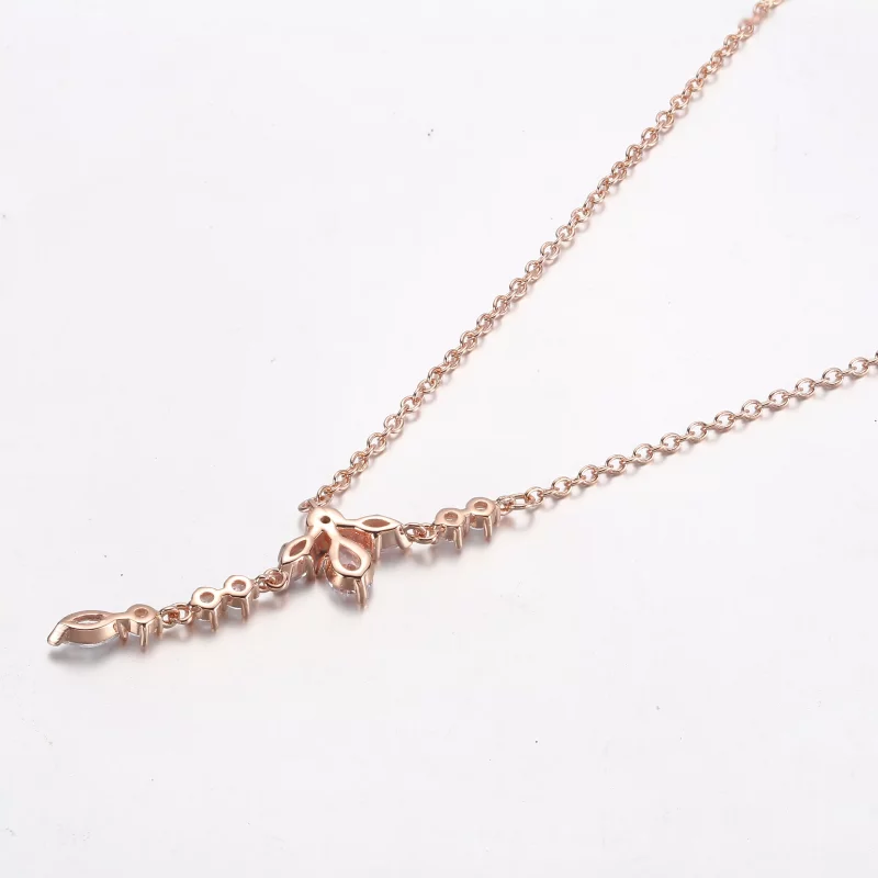 (imagen para) Collar de PANDORA Sparkling Herbarium Cluster Drop Collier - 382386C01 - Ver 3