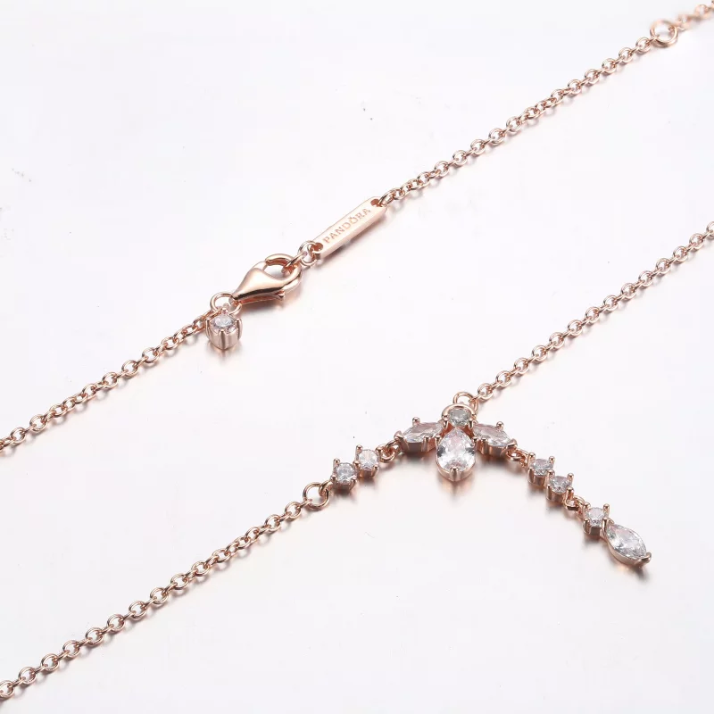 (imagen para) Collar de PANDORA Sparkling Herbarium Cluster Drop Collier - 382386C01 - Ver 5