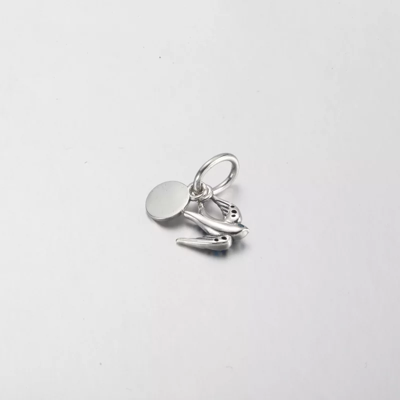 (imagen para) Encanto de doble colgante PANDORA Swallow & Quote Sparkling - 792570C01 - Ver 3