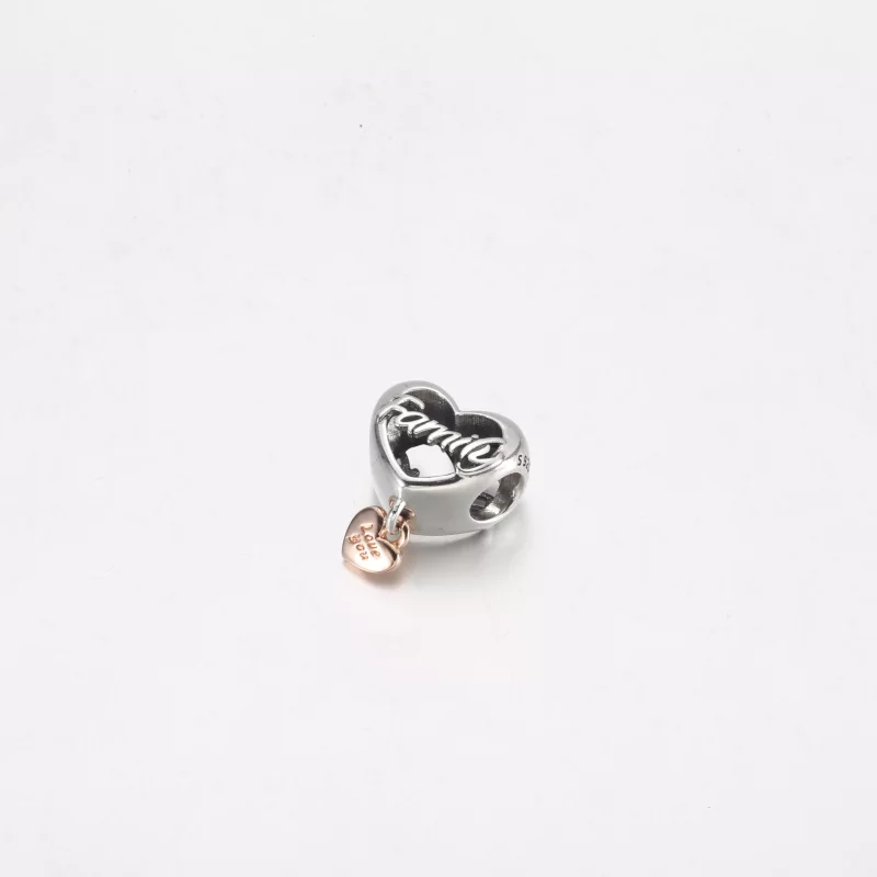(imagen para) Encanto de Pandora "Amor a la familia" con corazón - 782326C00 - Ver 2
