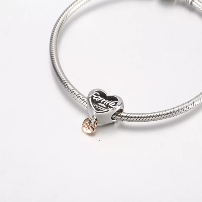 (imagen para) Encanto de Pandora "Amor a la familia" con corazón - 782326C00 - Ver 4