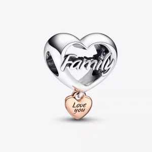 (imagen para) Encanto de Pandora "Amor a la familia" con corazón - 782326C00