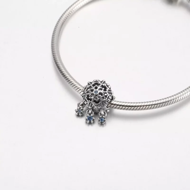 (imagen para) PANDORA Charm gota de copo de nieve helado - 792367C01 - Ver 5