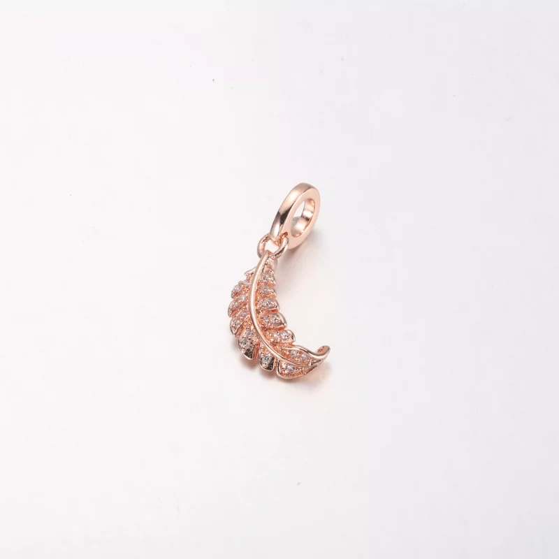 (imagen para) PANDORA Colgante Flotante de Pluma Curvada - 782578C01 - Ver 2
