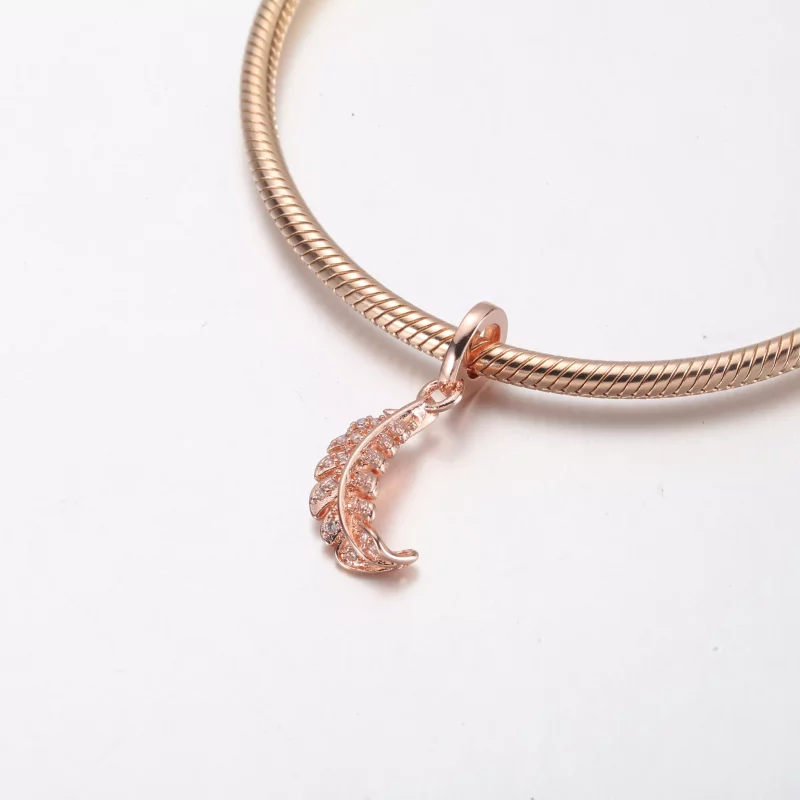 (imagen para) PANDORA Colgante Flotante de Pluma Curvada - 782578C01 - Ver 4