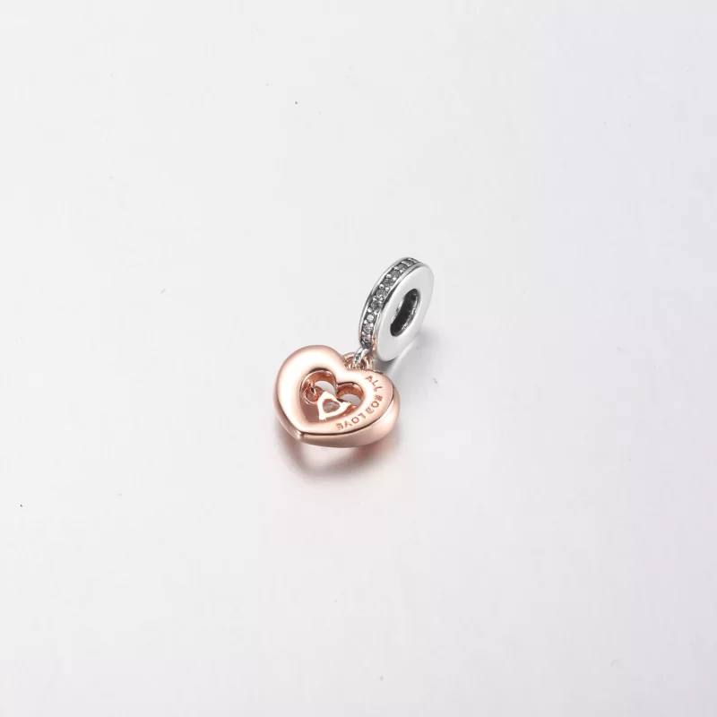 (imagen para) PANDORA Encanto Colgante Radiante Corazón Bicolor - 782450C01 - Ver 3