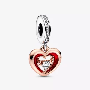 PANDORA Encanto Colgante Radiante Corazón Bicolor - 782450C01 (imagen para) PANDORA Encanto Colgante Radiante Corazón Bicolor - 782450C01