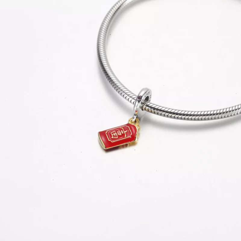 (imagen para) PANDORA Encanto Colgante Rojo de sobre Bicolor - 762470C01 - Ver 4