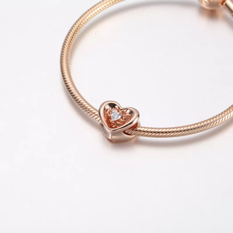 (imagen para) PANDORA Encanto Corazón Radiante y Piedra Flotante - 782493C01 - Ver 5